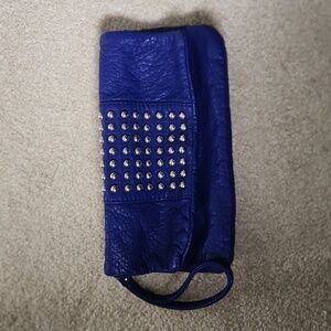 Massimo Purple Faux Leather Wristlet